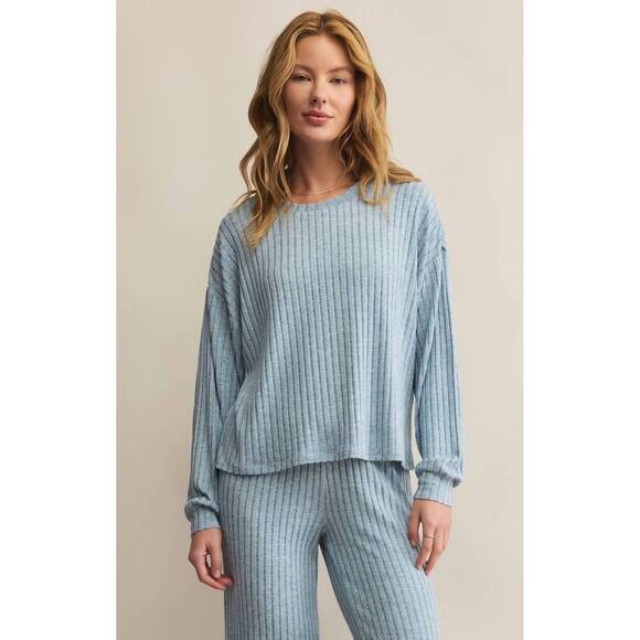 Z SUPPLY Tops - NEW Z SUPPLY daydream rib long sleeve top in light denim